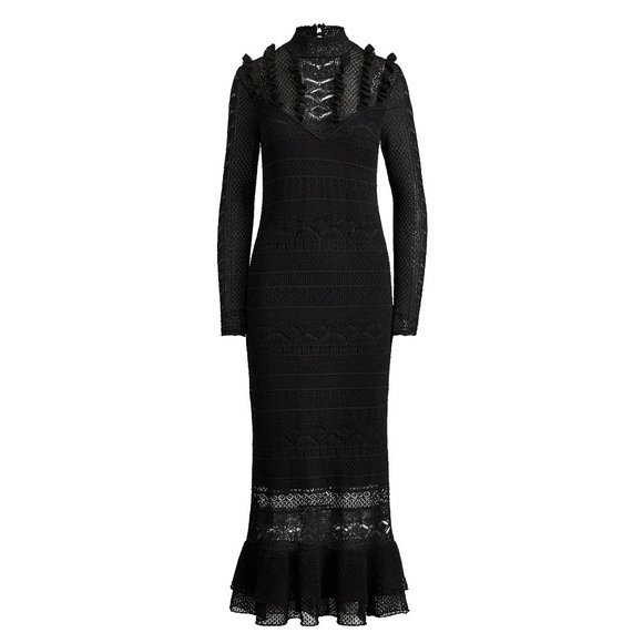 NWT POLO RALPH LAUREN Pointelle-Stitched Dress XS $595 - Picture 1 of 6